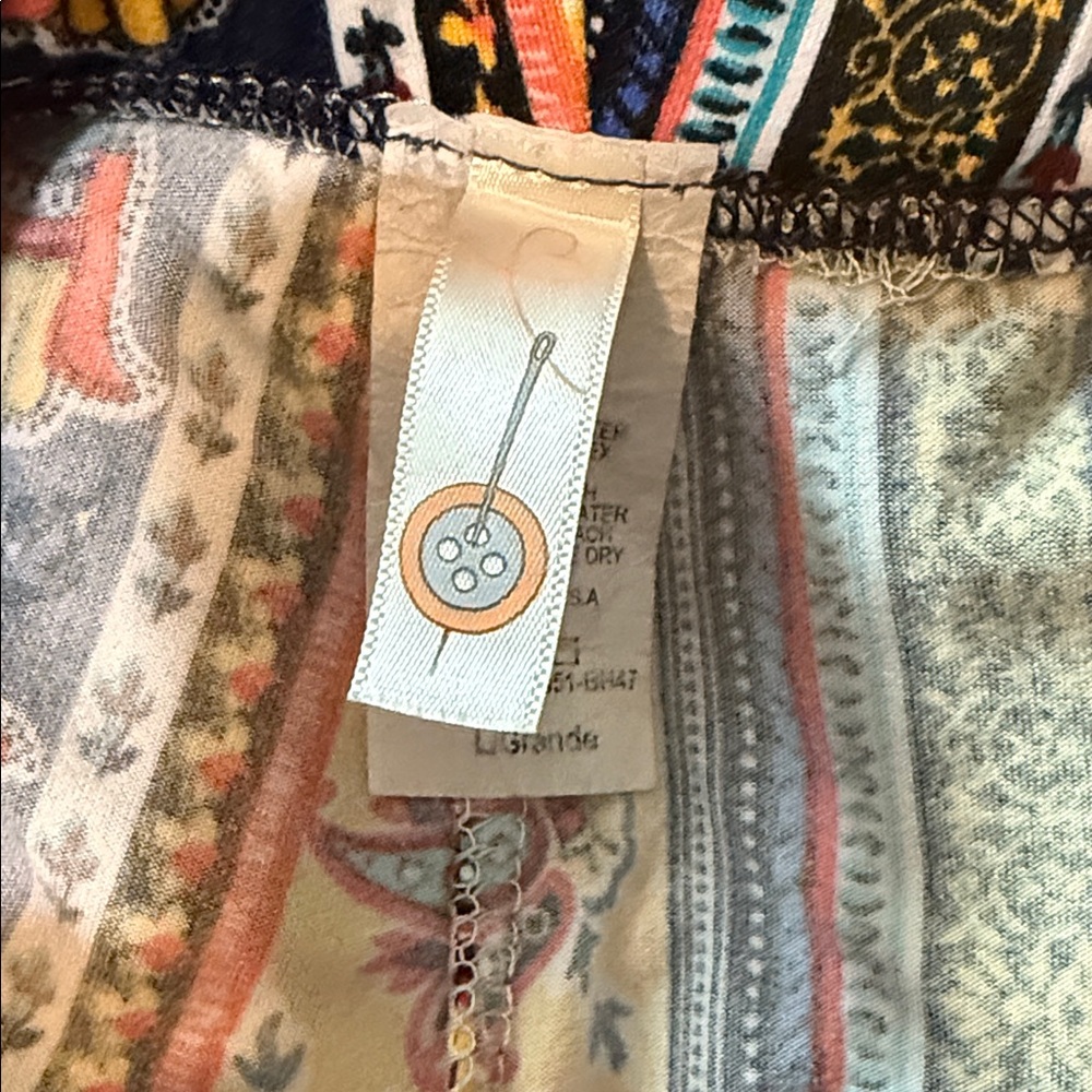 Lush Multicolor Patterned Flare Pants - image 2